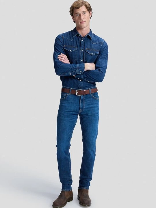 Foto van product Slim fit jeans Lee donkerblauw denim
