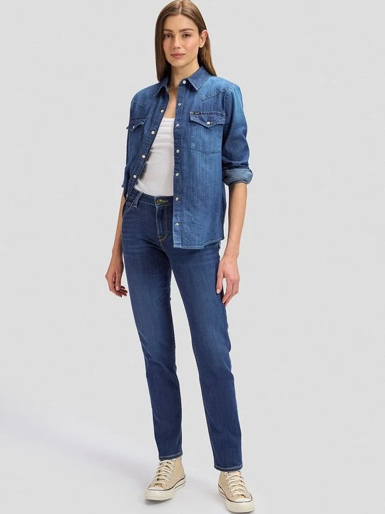 Foto van product Slim fit jeans Lee donkerblauw denim