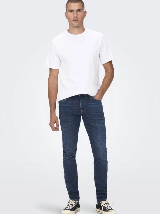 Foto van product Slim fit jeans Only & Sons donkerblauw