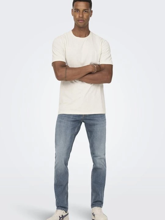 Foto van product Slim fit jeans Only & Sons donkerblauw denim