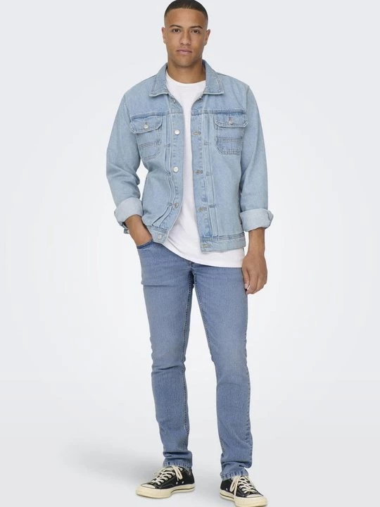 Foto van product Slim fit jeans Only & Sons lichtblauw denim