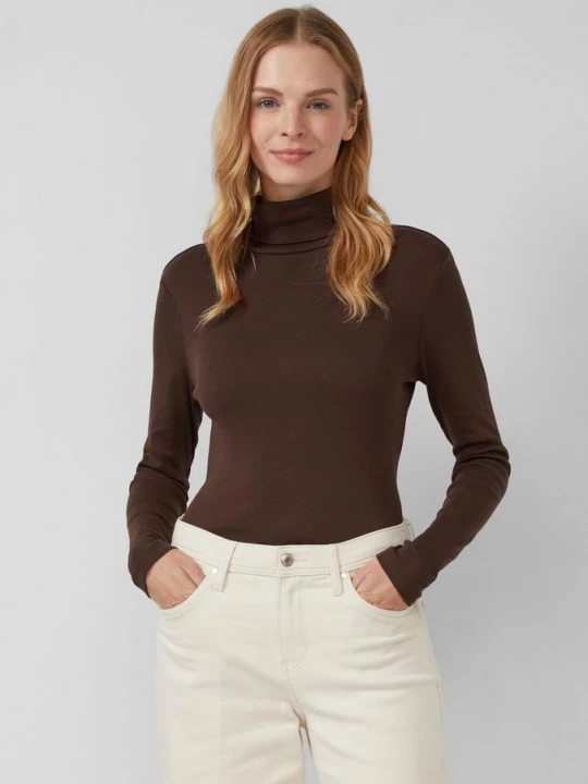 Foto van product Slim fit lange mouw met col s.Oliver bruin