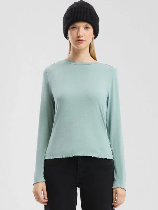 Foto van product Slim-fit lange mouw van stretchviscose QS