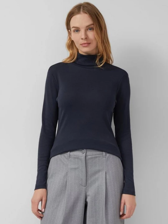 Foto van product Slim fit longsleeve met col s.Oliver blauw