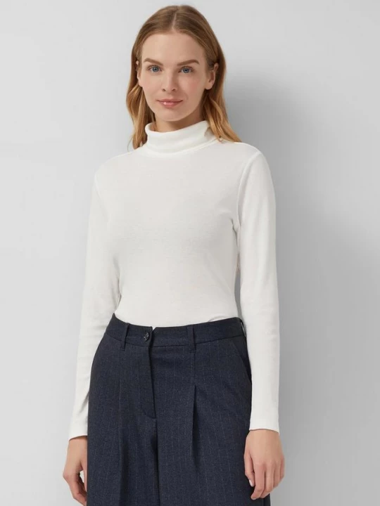 Foto van product Slim fit longsleeve met col s.Oliver crème