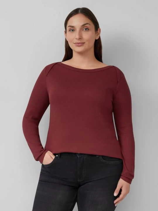Foto van product Slim fit shirt met boothals en elastische jerseystof s.Oliver rood