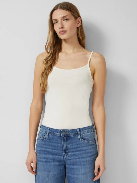 Foto van product Slim fit shirt met verstelbare spaghettibandjes s.Oliver crème