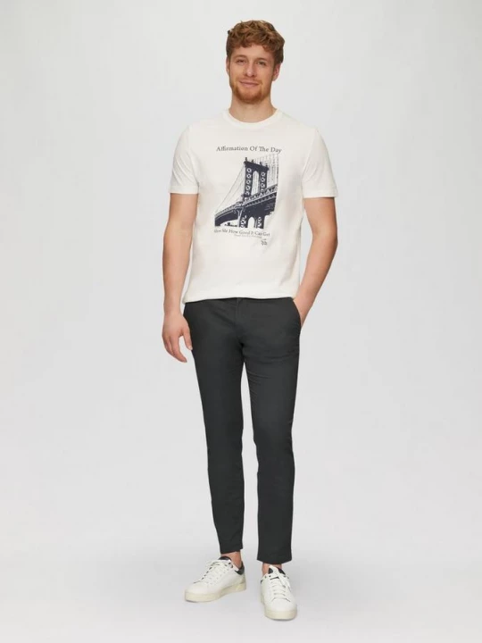 Foto van product Slim fit: stretch katoenen chino's s.Oliver grijs