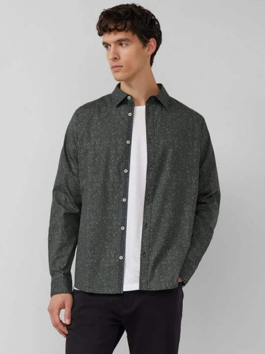 Foto van product Slim fit: stretch katoenen overhemd met all-over print s.Oliver