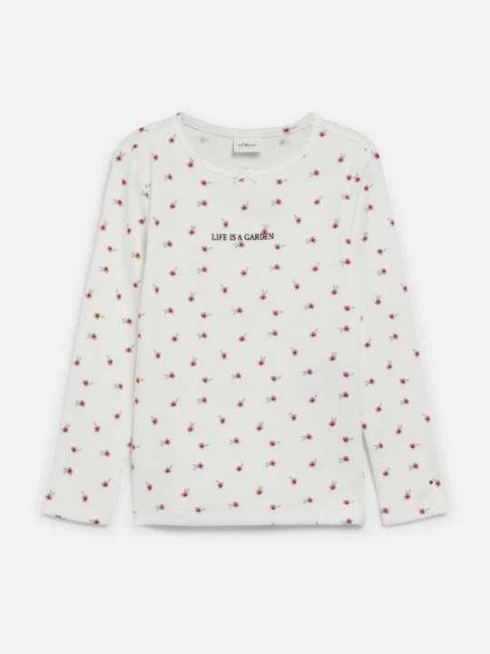 Foto van product Slim fit T-shirt met lange mouwen en borduursel s.Oliver