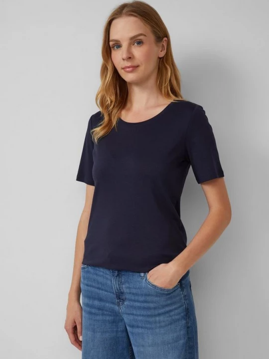 Foto van product Slim fit T-shirt van interlock jersey s.Oliver blauw