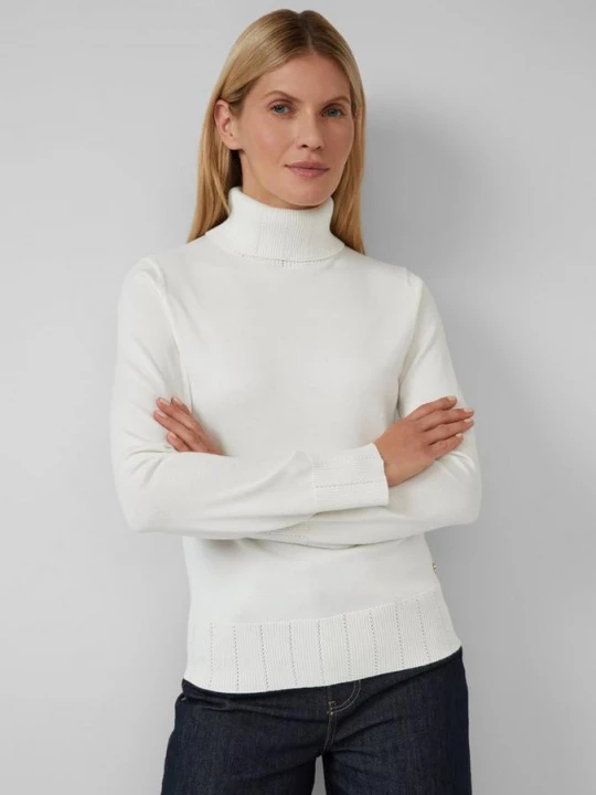 Foto van product Slim-fit trui met ajour details s.Oliver crème
