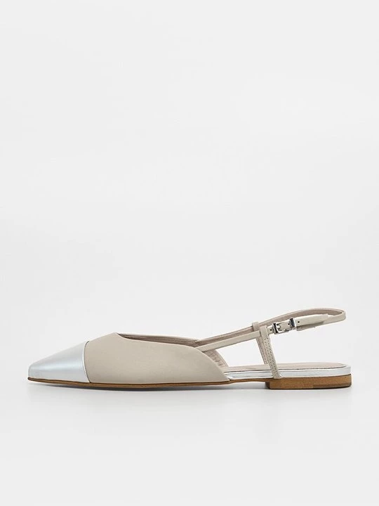 Foto van product Slingback ballerina´s Kennel & Schmenger zilverkleurig