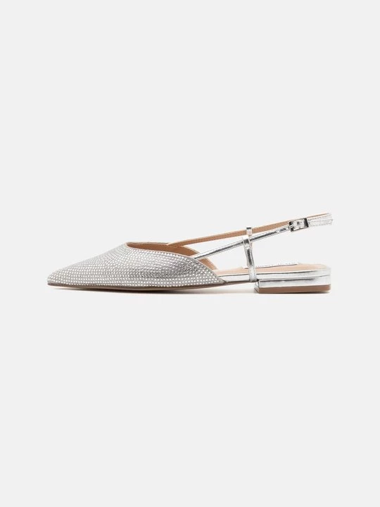 Foto van product Slingback ballerina´s Steve Madden zilverkleurig
