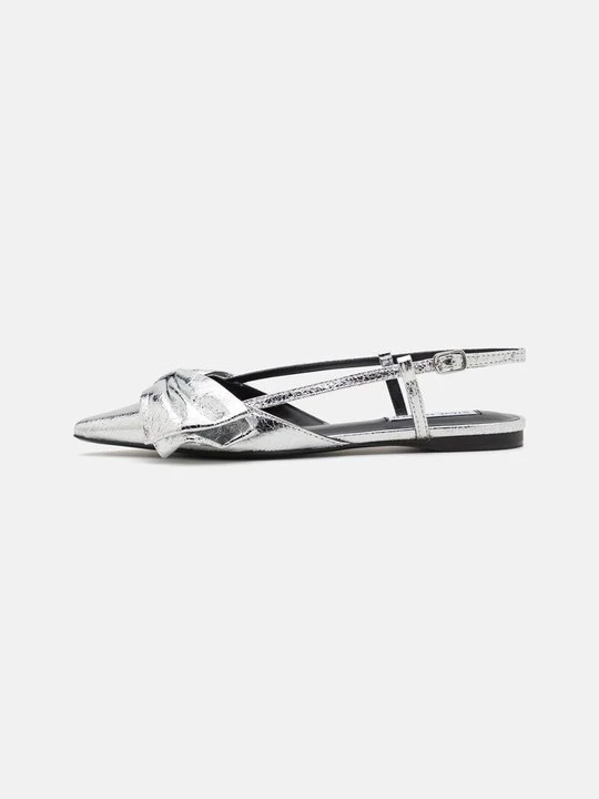 Foto van product Slingback ballerina´s Steve Madden zilverkleurig