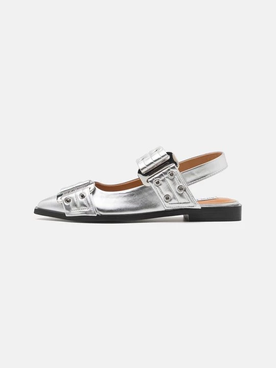 Foto van product Slingback ballerina´s Steve Madden zilverkleurig