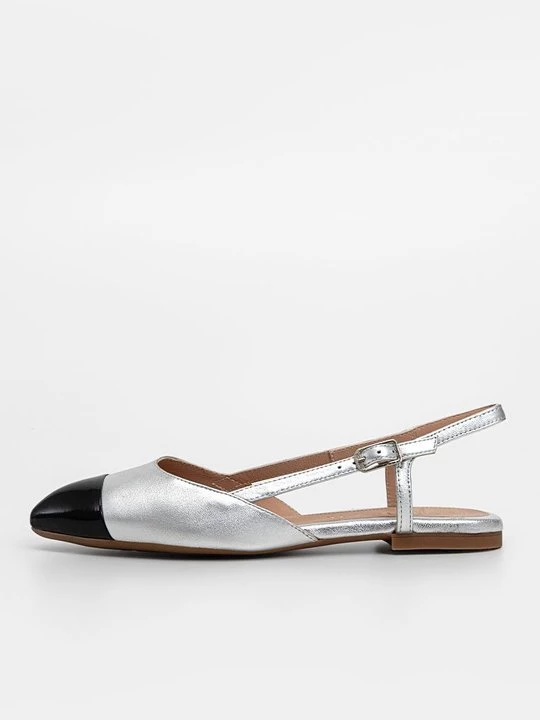 Foto van product Slingback ballerina´s Unisa zilverkleurig