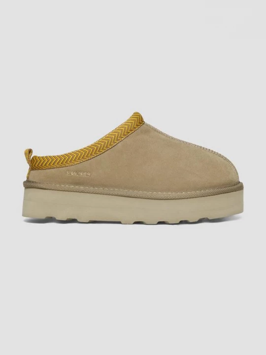 Foto van product Slippers van leer s.Oliver olijfgroen