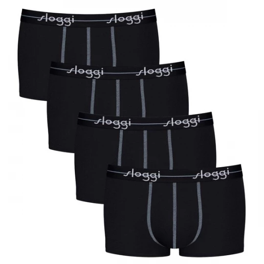 Foto van product SLOGGI Boxershorts basaltgrijs / zwart / wit