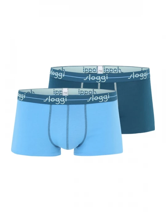 Foto van product SLOGGI Boxershorts 'Blue Start' cyaan blauw / lichtblauw / mintgroen