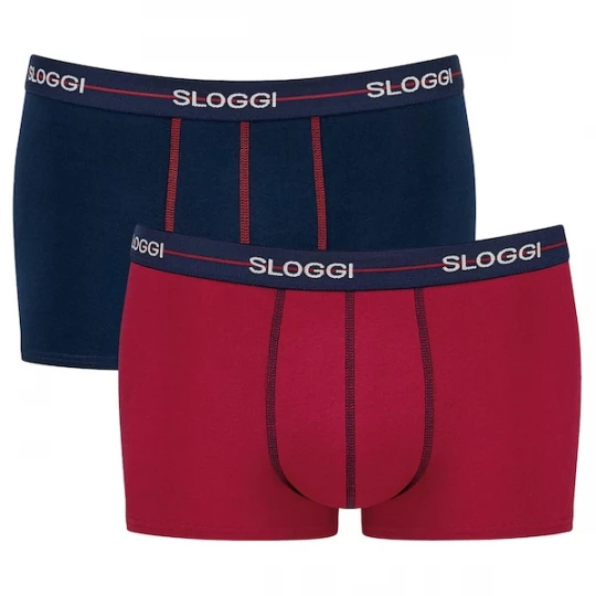 Foto van product SLOGGI Boxershorts 'Blue Start' nachtblauw / robijnrood / wit