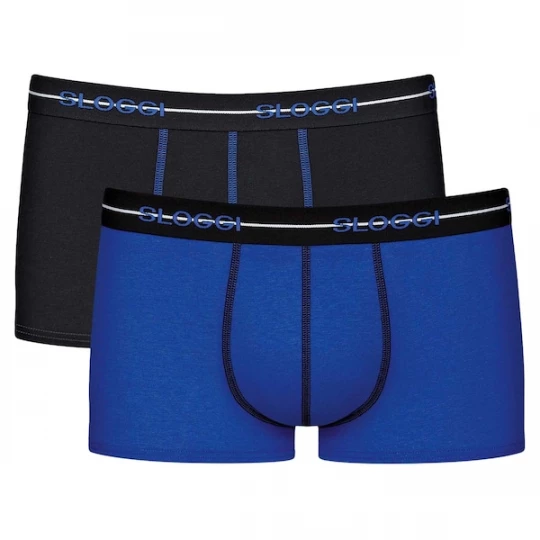Foto van product SLOGGI Boxershorts donkerblauw / zwart / wit