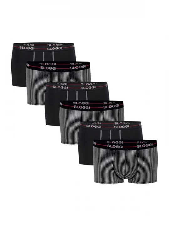 Foto van product SLOGGI Boxershorts grijs / zwart