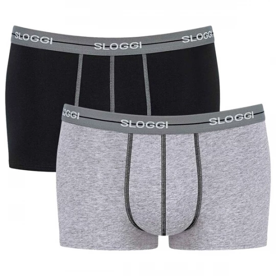 Foto van product SLOGGI Boxershorts grijs / zwart