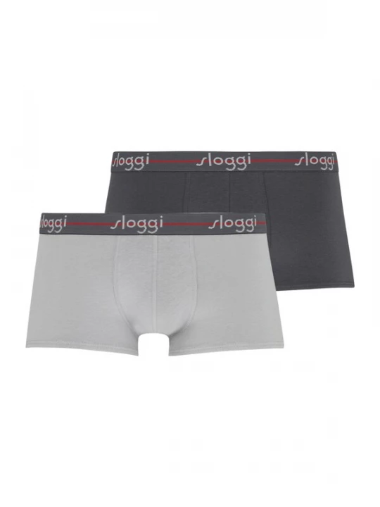 Foto van product SLOGGI Boxershorts 'Men Start' antraciet / lichtgrijs / rood