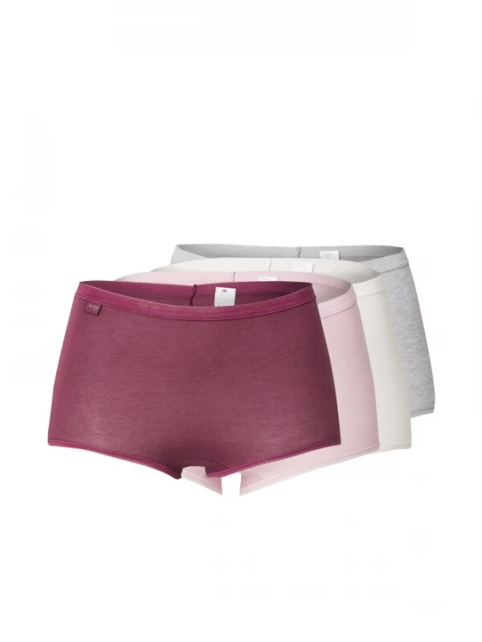 Foto van product SLOGGI Slip 'Basic+' grijs gemêleerd / bessen / lichtroze / wit