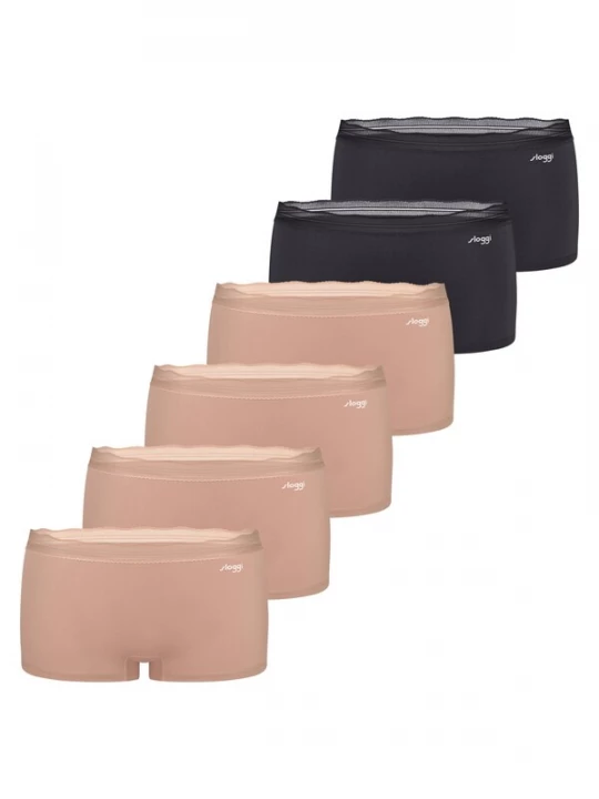 Foto van product SLOGGI Broekje 'Go Blush' zwart gemêleerd