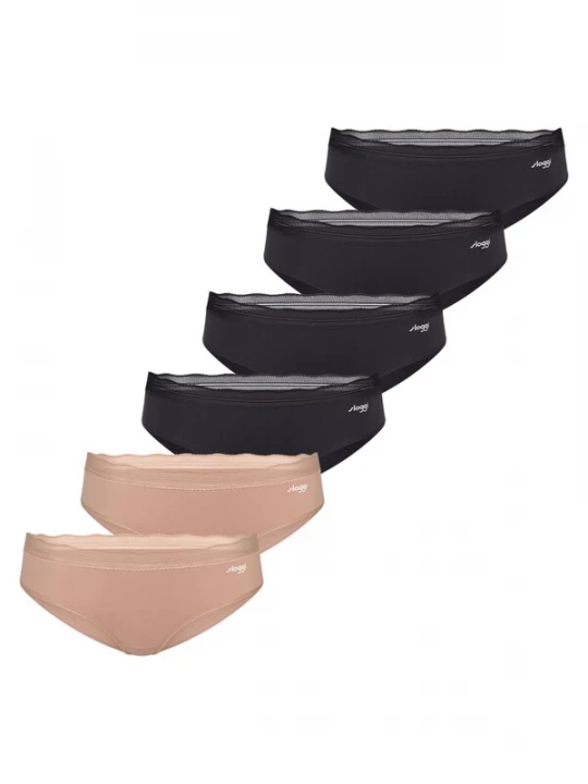 Foto van product SLOGGI Broekje 'Go Blush' zwart gemêleerd