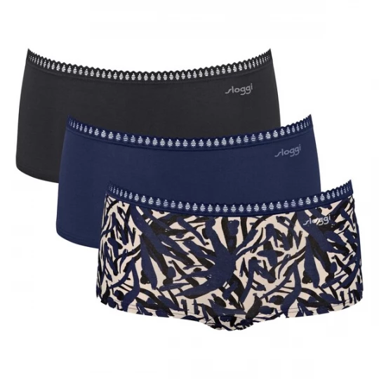 Foto van product SLOGGI Broekje 'Go Crush' beige / blauw / nachtblauw / zwart