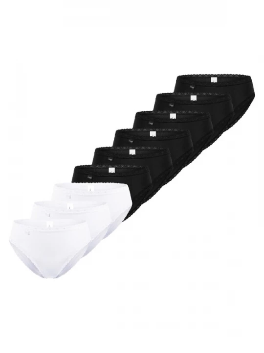 Foto van product SLOGGI Slip '24 / 7 Cotton Lace' zwart gemêleerd