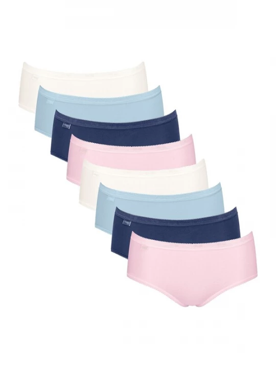 Foto van product SLOGGI Slip 'Basic+' blauw / lichtblauw / pink / wit