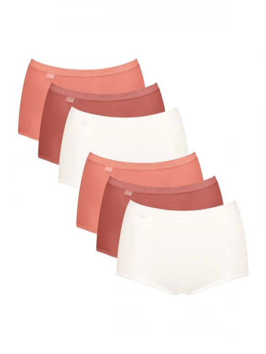 Foto van product SLOGGI Slip 'Basic+ Maxi' koraal / rood / wit