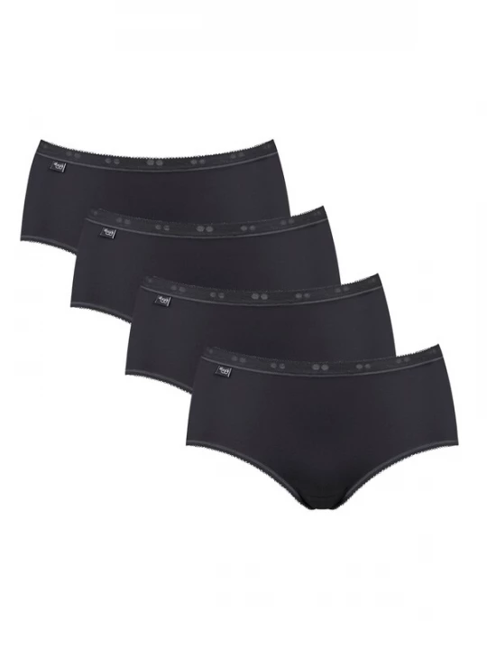 Foto van product SLOGGI Slip 'Basic+' zwart / wit
