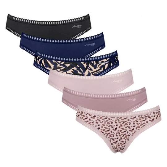 Foto van product SLOGGI Slip beige / blauw / bruin / rosa