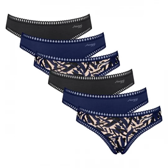 Foto van product SLOGGI Slip beige / blauw / zwart