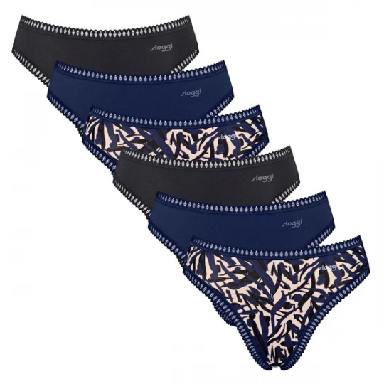 Foto van product SLOGGI Slip beige / blauw / zwart