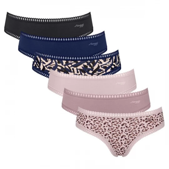 Foto van product SLOGGI Slip blauw / gemengde kleuren / pink / zwart