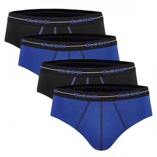 Foto van product SLOGGI Slip blauw / zwart / wit