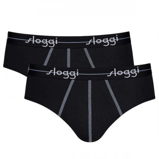 Foto van product SLOGGI Slip 'Blue Start' smoky blue / zwart / wit
