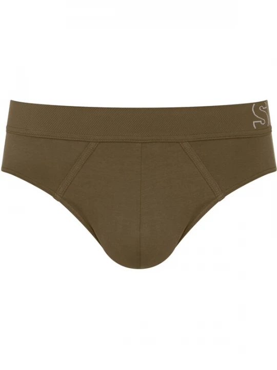 Foto van product SLOGGI Slip 'Briefs' olijfgroen / wit