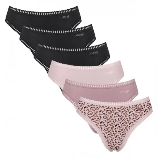 Foto van product SLOGGI Slip bruin / mauve / rosa / oudroze / zwart