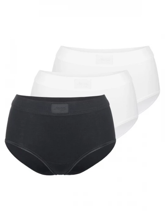 Foto van product SLOGGI Slip 'Double Comfort T' zwart / wit