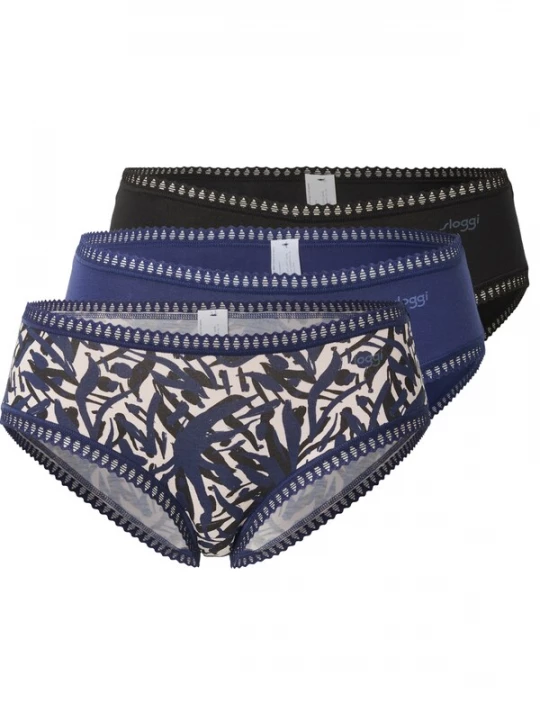 Foto van product SLOGGI Slip 'Go Crush' beige / donkerblauw / grijs / zwart