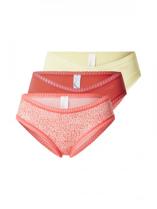 Foto van product SLOGGI Slip 'Go Crush' pasteelgeel / koraal / kreeft / wit