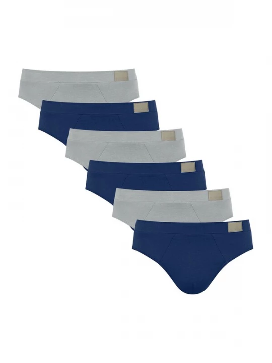 Foto van product SLOGGI Slip 'GO Natural' donkerblauw / grijs gemêleerd