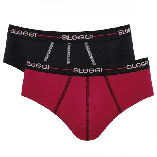 Foto van product SLOGGI Slip rood / zwart / wit